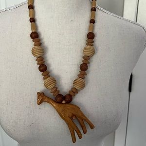 Vintage Wooden beaded necklace